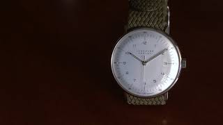 One Minute w the Junghans Max Bill Handwind Handaufzug 34mm [upl. by Ecinerev120]