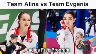 Team Alina Zagitova vs Team Evgenia Medvedeva  Ladies Free Program Channel One Trophy [upl. by Derwon]