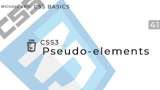 CSS Basics  Pseudoelements [upl. by Aztiray]