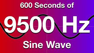 9500Hz 95kHz Sine Wave Test Tone  600 Seconds 10 Minutes [upl. by Gnuhc680]