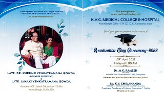 Graduation Day Ceremony 2023 KVG Medical College and Hospital Sullia  Live [upl. by Olaf]