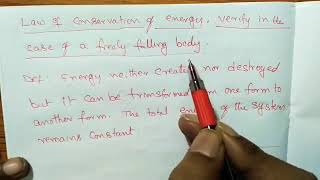 Law of conservation in freely falling body in telugu [upl. by Enovaj]