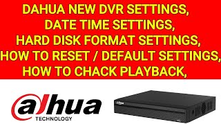 DAHUA NEW DVR SETTINGS  DAHUA DVR CONFIGURATION SETTING [upl. by Killian951]