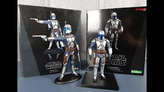 Jango Fett Attakus and Kotobukiya 110 Scale PrePainted Model Kit Review [upl. by Ducan]