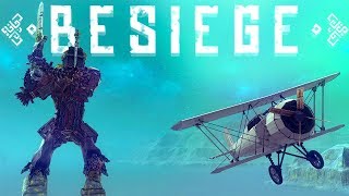 Besiege  The Giant amp A Biplane  The Best Maps amp Minigames  Besiege Best Creations [upl. by Yadsendew]