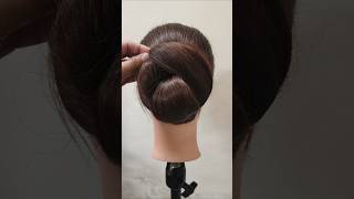 Wow ✨Unique n Easy bun hairstyle hairstyle ytshorts trending [upl. by Edita]