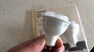 GU10 LED from IKEA vs Halogen [upl. by Lleira]