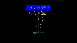 3 12  518   Add the Mixed number and the Fraction with unlike denominators  Prealgebra [upl. by Otreblide37]