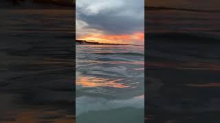 Beautiful Sunset in the waves florida waves beachsounds meditation staugustinebeach calm [upl. by Sola642]