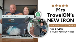 Was This Worth It  Unboxing amp Trying the Rowenta IXEO Iron amp Setamer  Mrs TravelOn Reacts To Gift [upl. by Enneles]