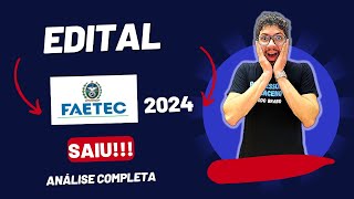 FAETEC 2024  EDITAL E INSCRIÇÕES ABERTAS  SAIBA TUDO [upl. by Neiht]