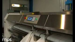 Primus IFF ironer with feeding folding and stacking [upl. by Elias276]