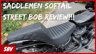 Saddlemen Seat Review  Harley Davidson Softail Street Bob FXBB [upl. by Leugimesoj]