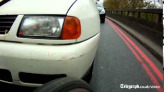 Cyclist captures road rage with helmet cam [upl. by Abra108]