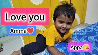 Love youuu Amma Appa❤️ trending cutebaby azhagubaby trendingshorts baby babytalk blessed [upl. by Dawkins716]