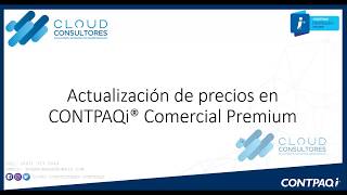 ACTUALIZACION PRECIO DE VENTA CONTPAQi COMERCIAL [upl. by Nylatsyrc]