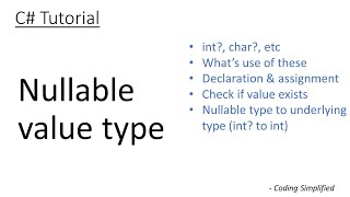 C Tutorial Understanding Nullable value type in C [upl. by Reiniar]