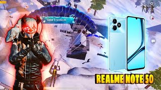 REALME NOTE 50 PUBG TEST 🔥 RUSH GAMEPLAY WITH HDR ULTRA 😱 [upl. by Aurlie]