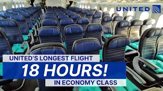 18 HOURS IN UNITED AIRLINES ECONOMY CLASS  787 Economy San Francisco to Singapore [upl. by Eca759]