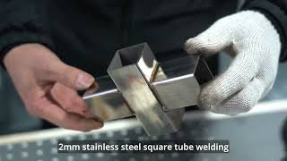 Welding 2mm stainless steel square tube [upl. by Noevad870]