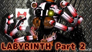 Labyrinth Part 2 Fnaf P3D [upl. by Eisler]