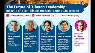 WebTalk The Future of Tibetan Leadership Insights on His Holiness the Dalai Lamas Succession [upl. by Nysila]