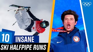 10 INSANE ski halfpipe runs ⛷ [upl. by Syla999]