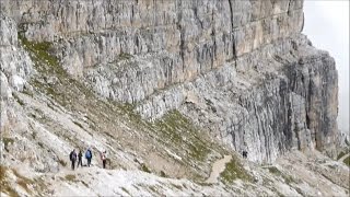 Hiking from Passo Falzarego to Rifugio Nuvolau [upl. by Lednor]