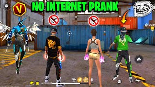 No Internet Prank With Random Subscriber 🥺 Samne आया V Badge 😱 Galat हुआ Mere साथ 😭Garena Free Fire [upl. by Lewert]