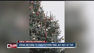 Cross returns to Knightstown Christmas Tree  just not on top [upl. by Annaear]