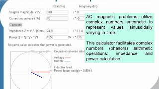 QuickField Free Tool Power and impedance phasor calculator [upl. by Wellington207]