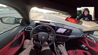 800 HP BMW M4 RACING ON FREEWAY REACTION [upl. by Weig]