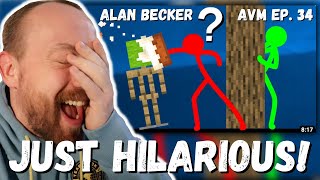 JUST HILARIOUS Alan Becker The Prank  Animation vs Minecraft Shorts Ep 34 REACTION [upl. by Papotto156]