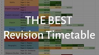 The BEST Revision Timetable for GCSEs  GCSE Mocks Revision [upl. by Ahsina]