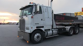 WhiteGMC WHA64 Cabover Spotted At Iowa 80 Truck Stop [upl. by Luapnoj]