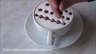 Creative Latte Art For Beginners  Tutorial 10 [upl. by Asiulairam]