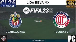 GUADALAJARA VS TOLUCA  LIGA MX FIFA 23 [upl. by Aicilif]