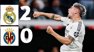 Real Madrid VS Villarreal 20 HIGHLIGHTS [upl. by Briant]