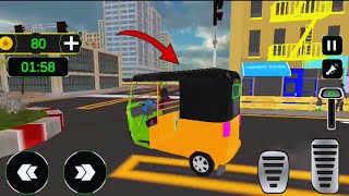 City Rickshaw Driving Games 3D I Rickshaw driving game play I Android game [upl. by Notyap]