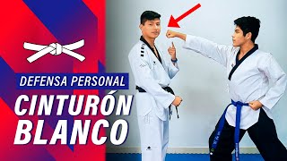 DEFENSA PERSONAL 👊  Cinturón BLANCO Taekwondo Tutorial [upl. by Libenson]