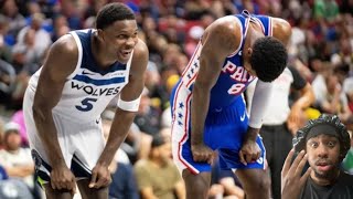 Minnesota Timberwolves VS PHILADELPHIA 76ERS REACTION [upl. by Berni]