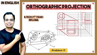 Orthographic ProjectionProblem 11 [upl. by Locin]