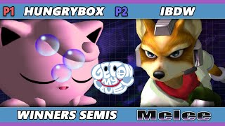 GOML 2022 Winners Semis  iBDW Fox Vs Hungrybox Jigglypuff SSBM Melee Tournament [upl. by Hainahpez838]