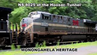 NS 8025  Monogahela Railway Heritage Unit at the Hoosac Tunnel [upl. by Otrebireh]