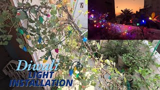 Best Diwali Light Installation Style for Your Home  Terrace Garden for Diwali Lights [upl. by Casia]