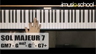 🎹 quotSOL MAJEUR 7 ET SES RENVERSEMENTSquot Les principales positions daccords au PIANO sur imusicschool [upl. by Nishi]