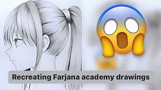 I tried to recreate Farjana Drawing Academys drawings  pencil sketch  Kashafs Canvas [upl. by Nadoj]