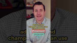 Proponent  Meaning Pronunciation Synonyms and an Example Sentence English Word of the Day [upl. by Eneleuqcaj]