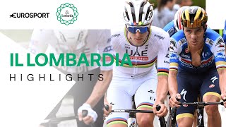 STUNNING SOLO VICTORY 🤩  Mens Il Lombardia Race Highlights  Eurosport Cycling [upl. by Aushoj]