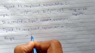 Data Representation amp Computer Arithmetic  1 FixedPoint Representation for Negative Numbers [upl. by Aramac]